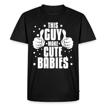 Ce gars fait de mignons bébés pour la fête des pères - T-shirt Premium bio Homme - noir - Devant - Nico (187cm)