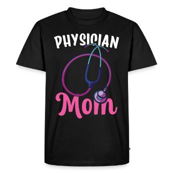 Médecin Mère Profession Médecin Médecin Médecin - T-shirt Premium bio Homme - noir - Devant - Nico (187cm)