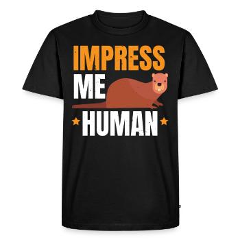 Impress Me Human Wild Animal Animal Dam Nagetie - Men's Premium Organic T-Shirt - black - Front - Nico (187cm)