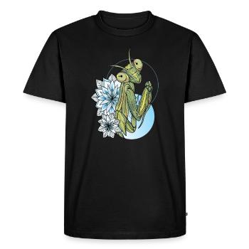 Mante religieuse I Mante Insect Motif - T-shirt Premium bio Homme - noir - Devant - Nico (187cm)