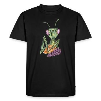 Mante religieuse I Mante Insect Motif - T-shirt Premium bio Homme - noir - Devant - Nico (187cm)