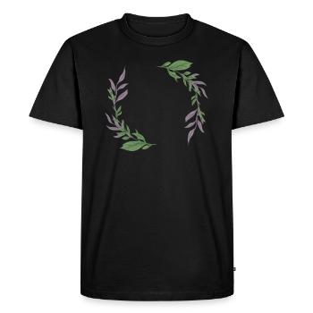Lavender I Team Bride Fleur Couronne Mariage Boho - T-shirt Premium bio Homme - noir - Devant - Nico (187cm)