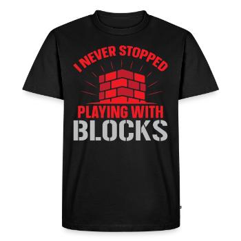 Profession de maçon de construction Maçon - T-shirt Premium bio Homme - noir - Devant - Nico (187cm)