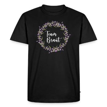 Lavender I Team Bride Fleur Couronne Mariage Boho - T-shirt Premium bio Homme - noir - Devant - Nico (187cm)