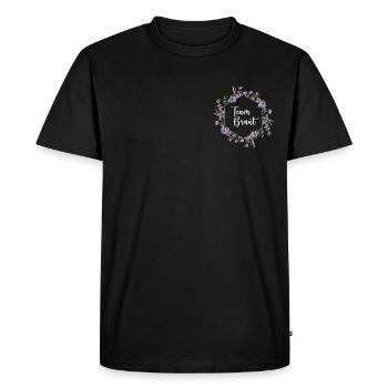 Lavender I Team Bride Fleur Couronne Mariage Boho - T-shirt Premium bio Homme - noir - Devant - Nico (187cm)