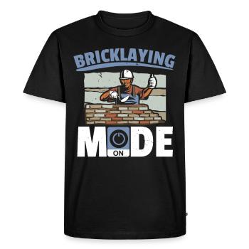 Mode Maçon sur le chantier de construction Maçon - T-shirt Premium bio Homme - noir - Devant - Nico (187cm)