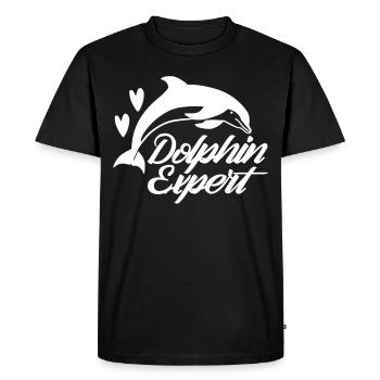 Dolphin Expert Dolphin Lover Dauphins Dauphin - T-shirt Premium bio Homme - noir - Devant - Nico (187cm)