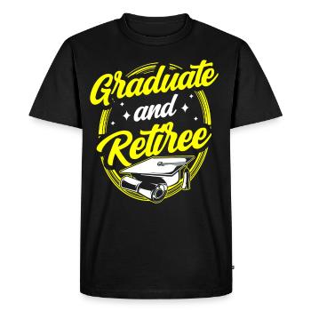 Graduate And Retiree Graduate Festival - Men's Premium Organic T-Shirt - black - Front - Nico (187cm)