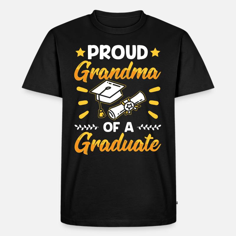 Stolze Großmutter Eines Absolventen Absolvent - Männer Premium Bio T-Shirt - Schwarz