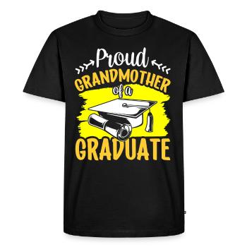 Proud Grandmother Of a Graduate Graduate - Men's Premium Organic T-Shirt - black - Front - Nico (187cm)