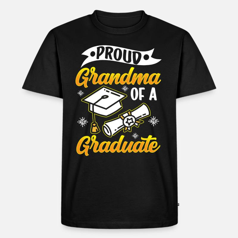 Stolze Großmutter Eines Absolventen Absolvent - Männer Premium Bio T-Shirt - Schwarz