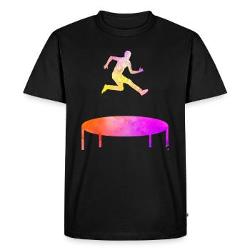 Trampoline Jumper Trampoline Trampoline Trampoline - T-shirt Premium bio Homme - noir - Devant - Nico (187cm)