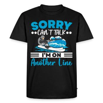 Désolé je ne peux pas parler je suis sur une autre ligne ski nautique - T-shirt Premium bio Homme - noir - Devant - Nico (187cm)
