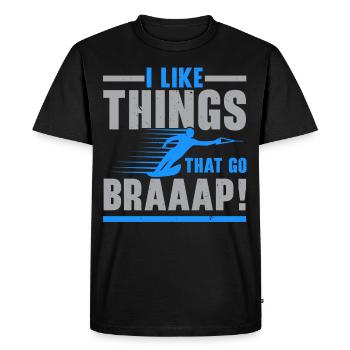 I like things that run barefoot water skiing water - Men's Premium Organic T-Shirt - black - Front - Nico (187cm)