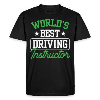 Le meilleur moniteur de conduite au monde Profession auto-école - T-shirt Premium bio Homme - noir - Devant - Nico (187cm)