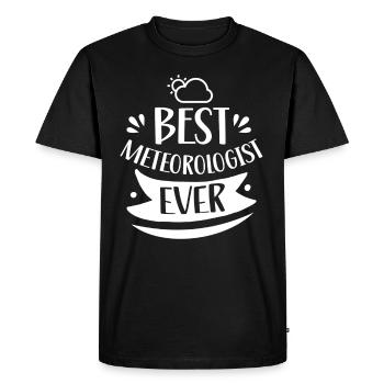 Meilleur météorologue de tous les temps Profession de météorologie - T-shirt Premium bio Homme - noir - Devant - Nico (187cm)