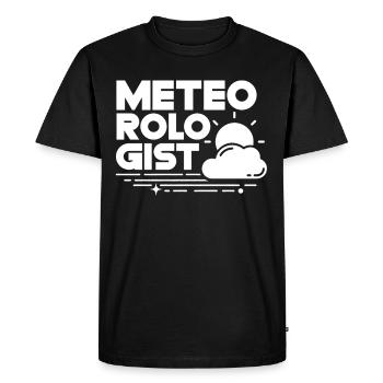 Météorologue Météorologie Profession de météorologue - T-shirt Premium bio Homme - noir - Devant - Nico (187cm)