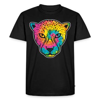Cheetah Whisperer Wildlife Keeper - Men's Premium Organic T-Shirt - black - Front - Nico (187cm)