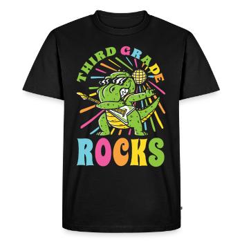 Troisième année Awesome Retour à l’école Style de vie Gesc - T-shirt Premium bio Homme - noir - Devant - Nico (187cm)