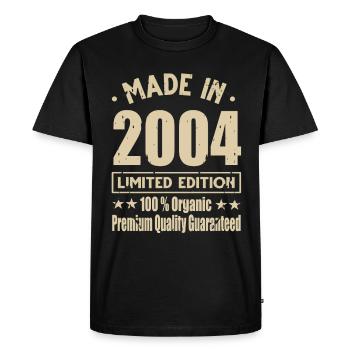 Fabriqué en 2004 Vintage Retro Limited Edition - T-shirt Premium bio Homme - noir - Devant - Nico (187cm)