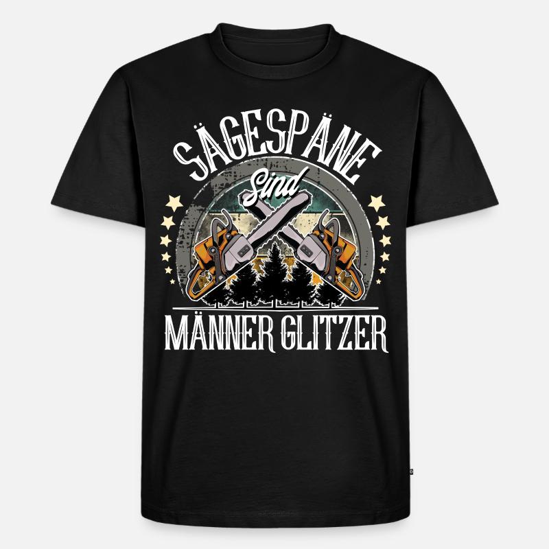 Holzfäller - Männer Premium Bio T-Shirt - Schwarz