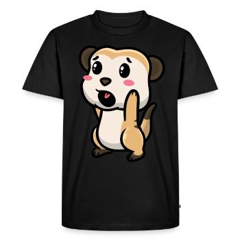 Suricates Amoureux des animaux Amateurs de suricates - T-shirt Premium bio Homme - noir - Devant - Nico (187cm)