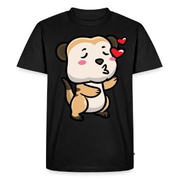Suricates Amoureux des animaux Amateurs de suricates - T-shirt Premium bio Homme - noir - Devant - Nico (187cm)