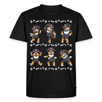 Bouvier bernois dansant Bouvier Bernois - T-shirt Premium bio Homme - noir - Devant - Nico (187cm)