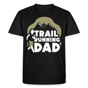 Trail Running Papa Race Runner Trail Run - T-shirt Premium bio Homme - noir - Devant - Nico (187cm)