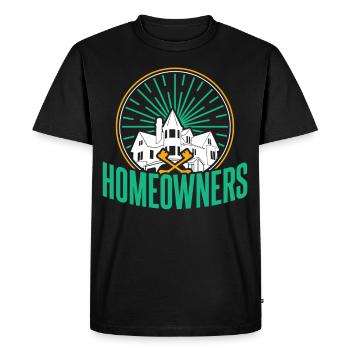 Propriétaire Propriétaire Maison propriétaire - T-shirt Premium bio Homme - noir - Devant - Nico (187cm)