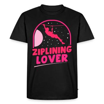 Ziplining lover zip line Sport Zipline - Men's Premium Organic T-Shirt - black - Front - Nico (187cm)