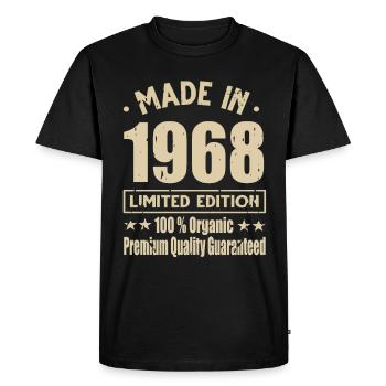 Made in 1968 Vintage Retro Limited Edition - Men's Premium Organic T-Shirt - black - Front - Nico (187cm)