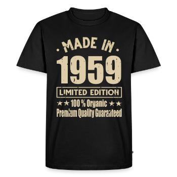 Fabriqué en 1959 Vintage Retro Limited Edition - T-shirt Premium bio Homme - noir - Devant - Nico (187cm)