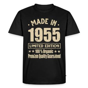 Fabriqué en 1955 Vintage Retro Limited Edition - T-shirt Premium bio Homme - noir - Devant - Nico (187cm)