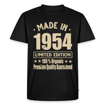 Fabriqué en 1954 Vintage Retro Limited Edition - T-shirt Premium bio Homme - noir - Devant - Nico (187cm)