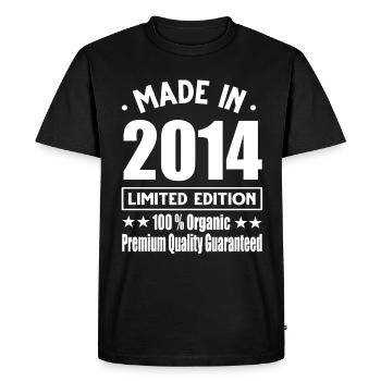 Fabriqué en 2014 Vintage Retro Limited Edition - T-shirt Premium bio Homme - noir - Devant - Nico (187cm)