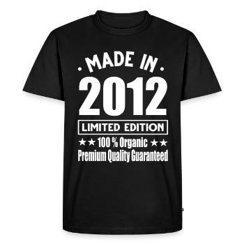 Fabriqué en 2012 Vintage Retro Limited Edition - T-shirt Premium bio Homme - noir - Devant - Nico (187cm)