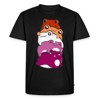 Lesbian and gay pride Frog piles lesbian and - Men's Premium Organic T-Shirt - black - Front - Nico (187cm)