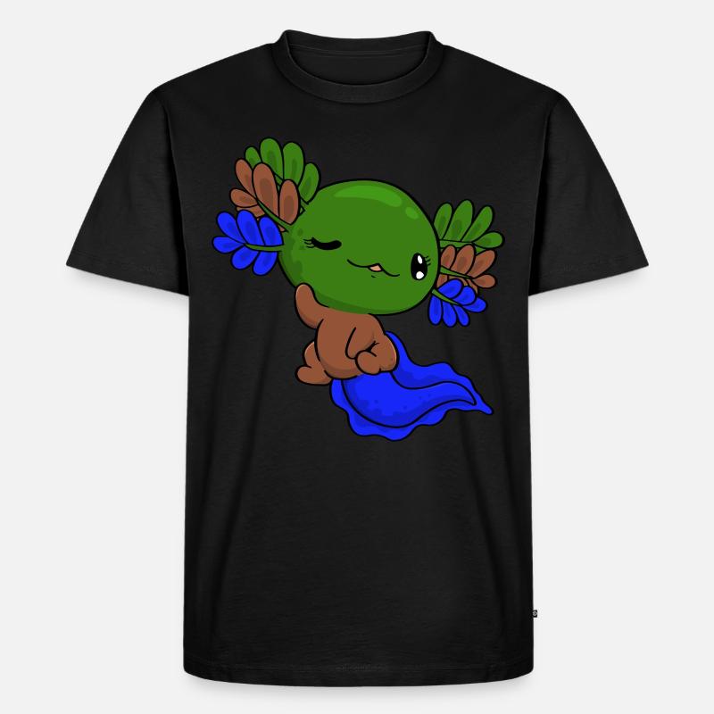 Sapiosexual Pride Kawaii Axolotl Sapiosexual - Men's Premium Organic T-Shirt - black