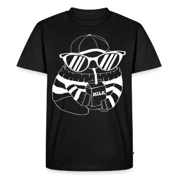Beatnik Frog Milk Carton Retro Vintage - Men's Premium Organic T-Shirt - black - Front - Nico (187cm)