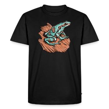 Poison Dart Frog I Toad Frog Motif pour amphibiens - T-shirt Premium bio Homme - noir - Devant - Nico (187cm)