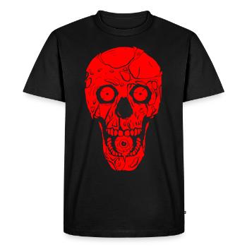Zombiecore Esthétique Gothic Skull Zombie Weirdc - T-shirt Premium bio Homme - noir - Devant - Nico (187cm)