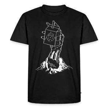 Zombiecore Aesthetic Skeleton Hand Strawberry Milk - Men's Premium Organic T-Shirt - black - Front - Nico (187cm)