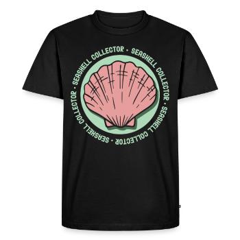 Shell Collector Shell Collector Collect shells - Men's Premium Organic T-Shirt - black - Front - Nico (187cm)