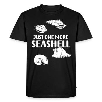 Only One Shell Shell Collector Shellfish Collector Shells - Men's Premium Organic T-Shirt - black - Front - Nico (187cm)