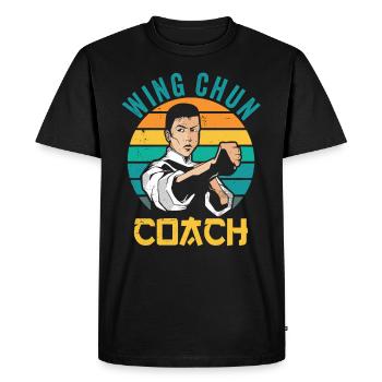 Wing Chun Trainer Martial Arts Martial Arts Training - Men's Premium Organic T-Shirt - black - Front - Nico (187cm)
