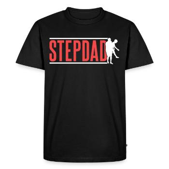 Beau-père Beau-père Beau-père Fête des pères - T-shirt Premium bio Homme - noir - Devant - Nico (187cm)