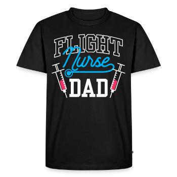 Infirmière de vol Papa Médecin de vol Médecin de vol - T-shirt Premium bio Homme - noir - Devant - Nico (187cm)