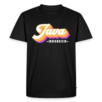 Vintage Holiday Trip Indonésie Java - T-shirt Premium bio Homme - noir - Devant - Nico (187cm)