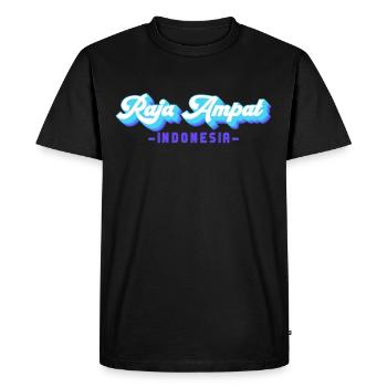 Vintage Holiday Trip Indonesia Raja Ampat - Men's Premium Organic T-Shirt - black - Front - Nico (187cm)